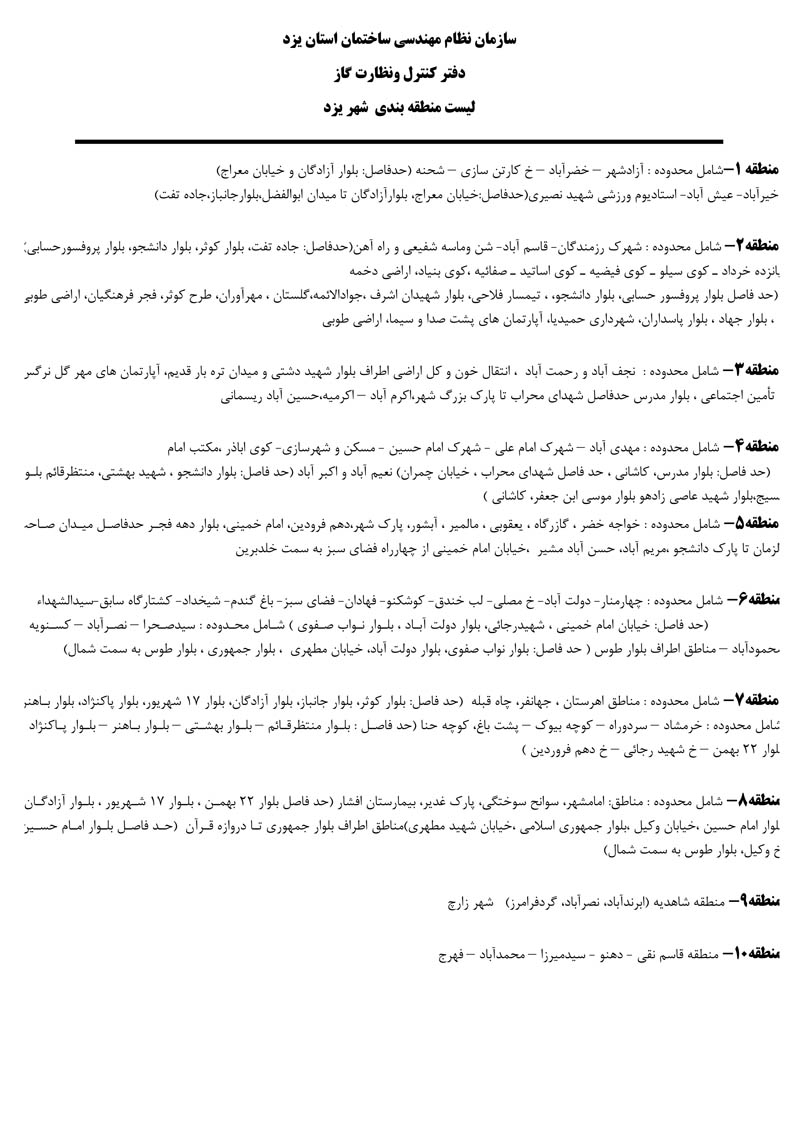 منطقه بندي سال 98